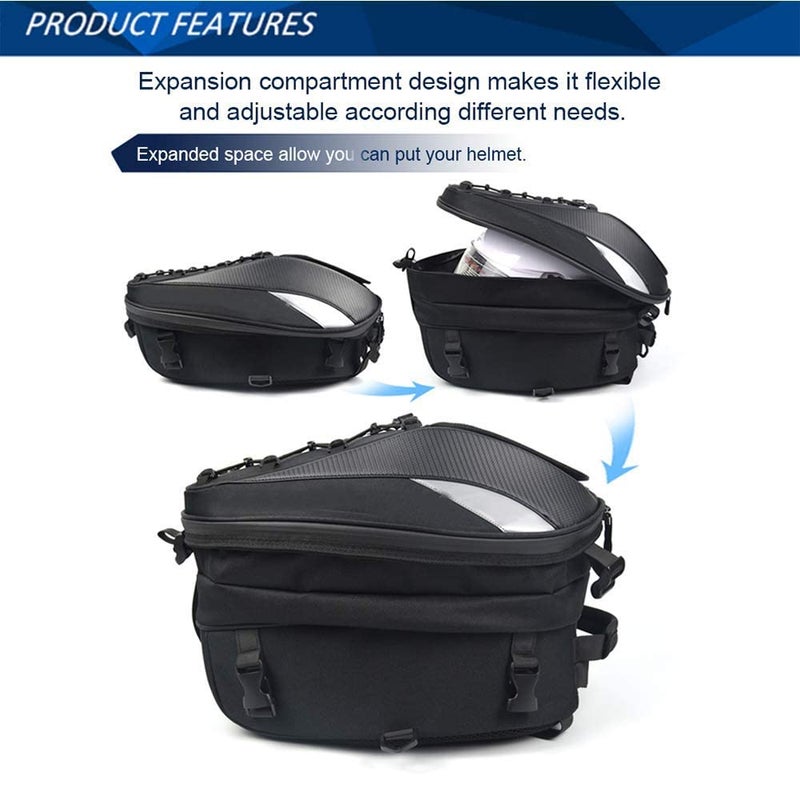 YSMOTO Waterproof Motorcycle Tail Bag - Dual Use Sport Backpack Helmet Bag - Image 4